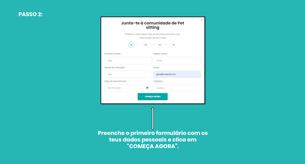 Como é que me inscrevo no Mikebnb?
