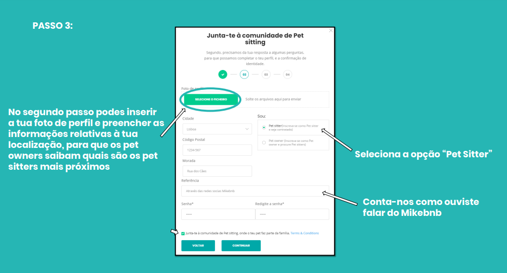 Como é que me inscrevo no Mikebnb?